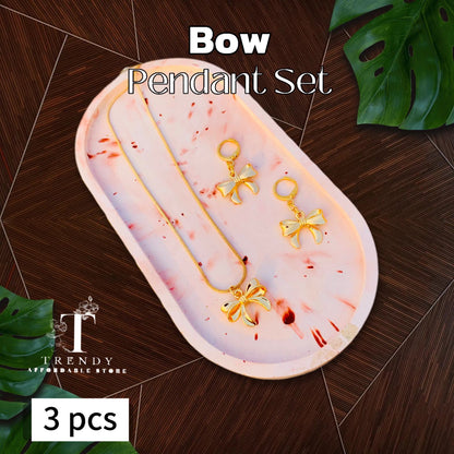 Bow Knot Pendant Set